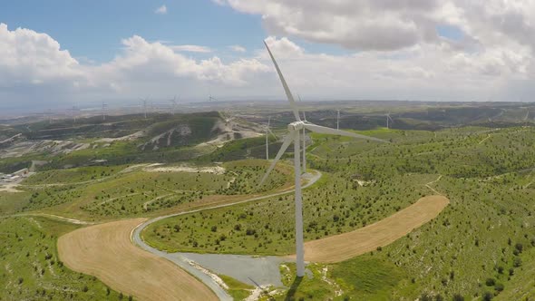 Wind Farm Generating Power for Enterprise, Corporate Environmental Awareness alt