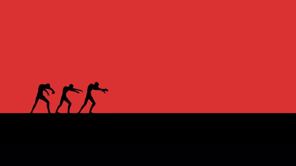 Zombies Walking In Vignette Style alt