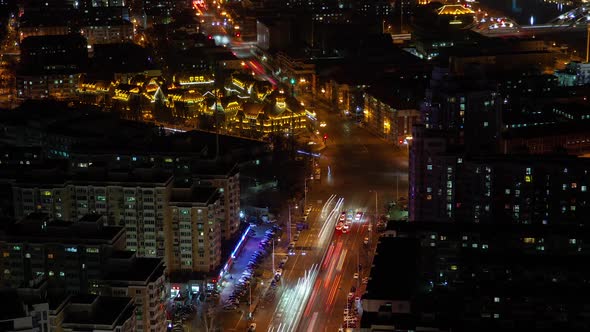 Tianjin Heping District Street Highway in China Timelapse alt