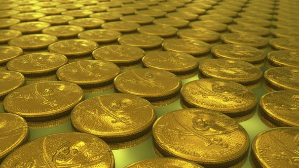 Pirate Gold Coin 4k 