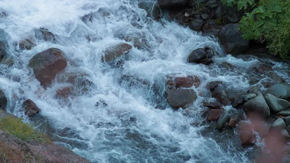 Wild river flowing through rocks