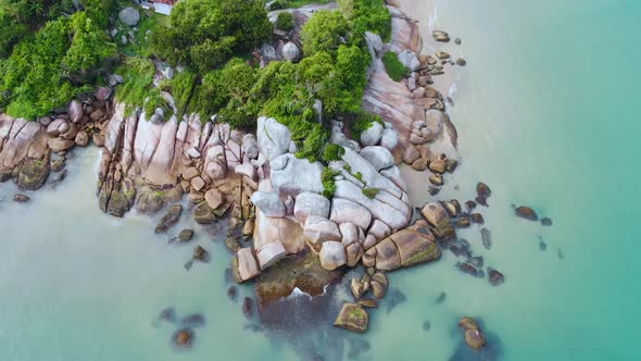 Atlantic Ocean Coast Florianopolis Santa Catarina Brazil Aerial View Drone Footage alt