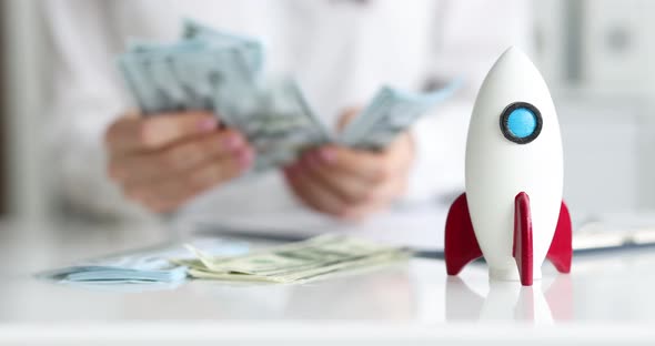 Quick Business Start and Financial Income Closeup alt