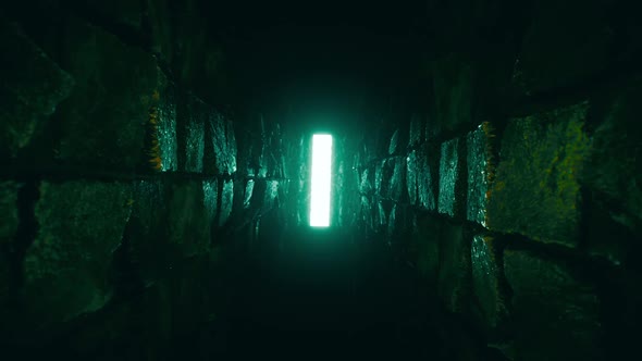 Horror Background - Light In The End of a Tunnel