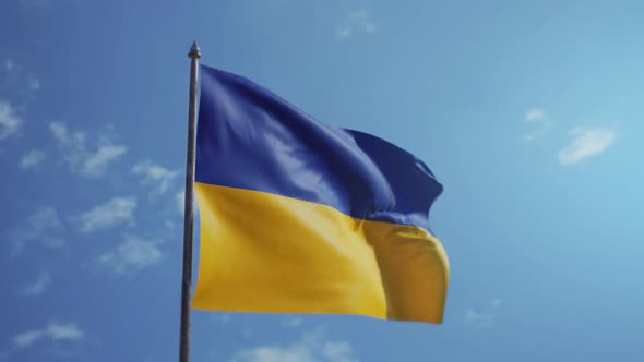 Ukrainian Flag Against the Sky alt