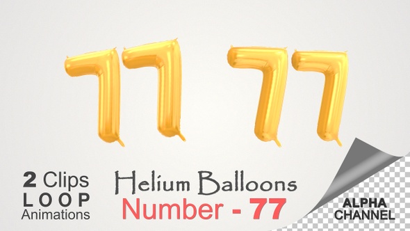 Celebration Helium Balloons With Number – 77