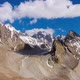 Tian Shan Mountains and Blue Sky with Clouds. Aerial View - VideoHive Item for Sale