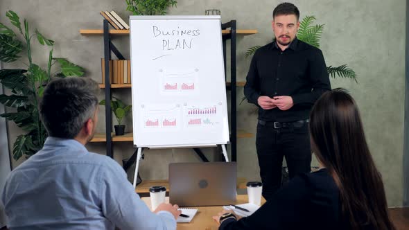 Man flirts with woman at work, sexual harassment in workplace alt