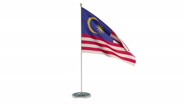 MalaysiaOffice Small Flag Pole  Include Alpha Channel