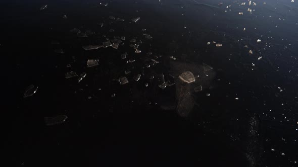 Melting Ice and Ladder for Winter Swimming Tilt Down alt