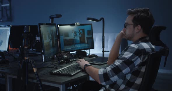 Digital Artist Working on an Animated Film alt