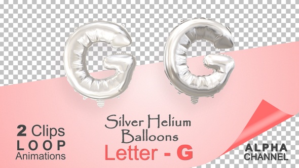Silver Helium Balloons With Letter – G