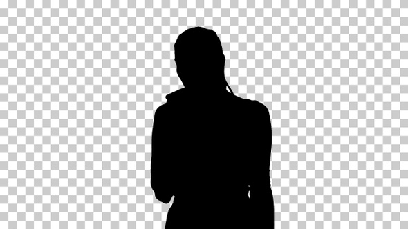 Silhouette Angry woman, Alpha Channel alt