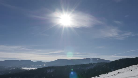 Western Serbia mountain region by winter 4K 2160p 30fps UltraHD tilting footage - Zlatibor tourist r