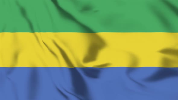 4K Gabon Flag - Loopable