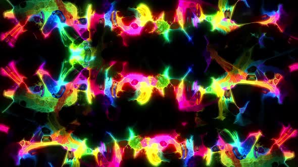 Rainbow colors twisting on black background alt