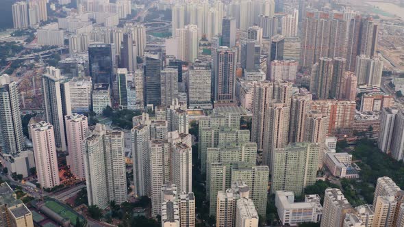 Top view of Hong Kong city alt