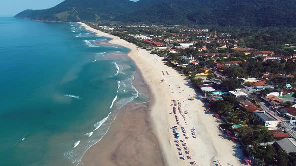 Brazilian north coast beach of Maresias Sao Sebastiao Brazil. alt