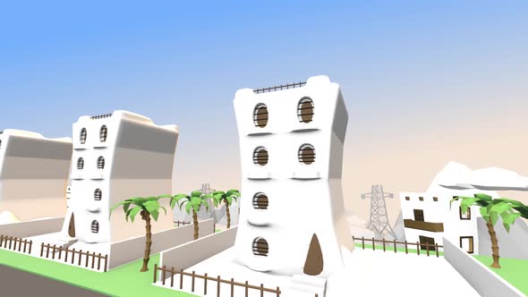 3D Cartoon City Street Loop alt