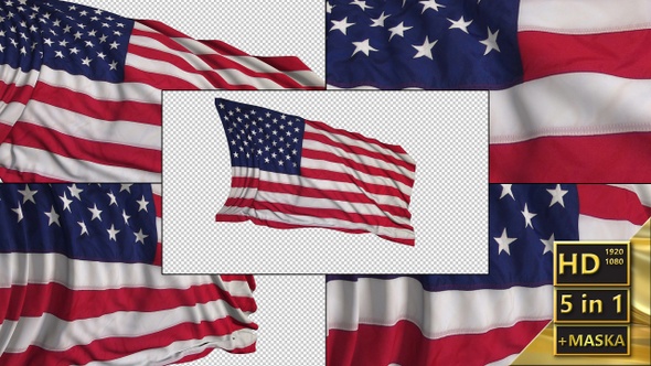 USA American Flags alt