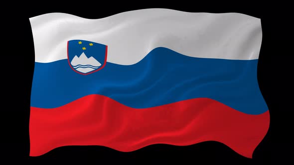 Slovenia Flag Wavy National Flag Animation