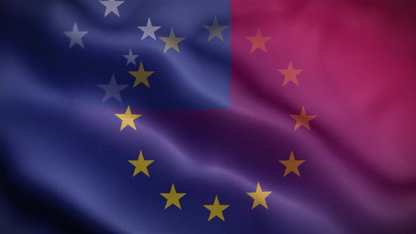 EU Samoa Flag Loop Background 4K alt