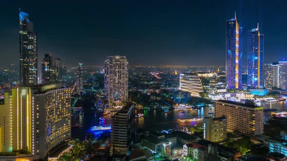 Chao Phraya River viewpoint, Bangkok,