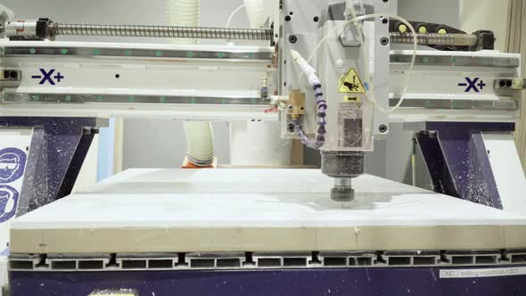 Close-up of a Working Milling Machine alt