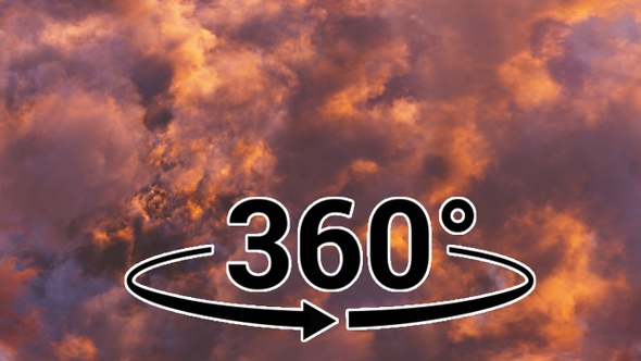 Panoramic Sunset Clouds in 360 Stereoscopic Virtual Reality