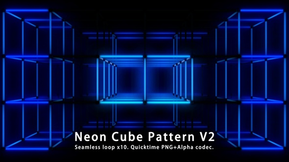 Neon Cube Pattern V2