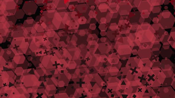 red hexagon animation background alt