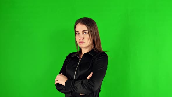 The Sad Girl on Green Screen alt