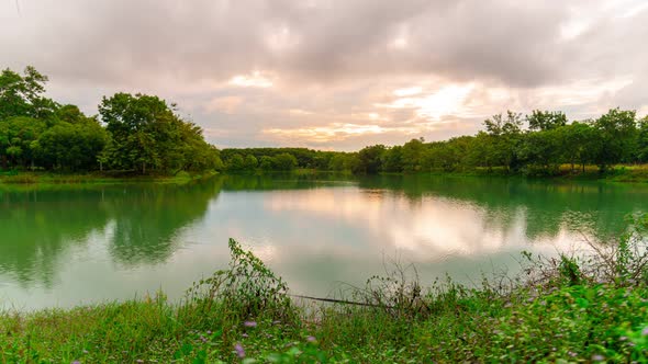 4k Time-lapse, View of Colorful dramatic sky sunset or sunrise