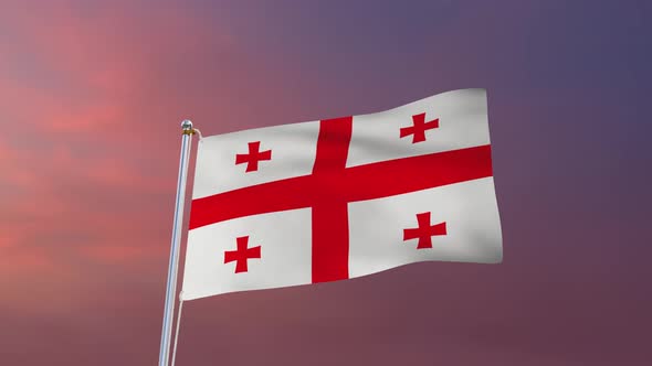 Flag Of Georgia Waving 4k alt