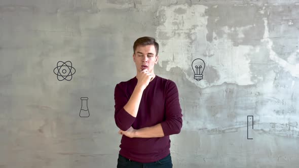 Online Education. The Image of a Modern Person Who Studies Through the Internet alt