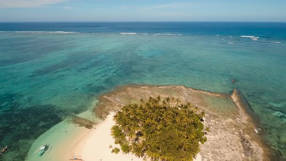 Beautiful Tropical Island with Beach. Guyam Island, Philippines alt