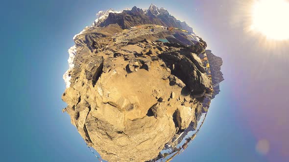 360 VR Gokyo Ri Mountain Top alt
