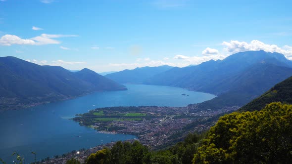 Lake Lugano, Switzerland Border alt