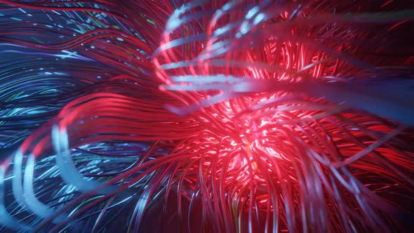 Live Curls Underwater Like Fur Multicolored Threads or Hair alt