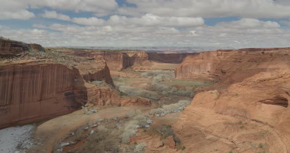 Clouds drift over Canyon de Chelly National Monument alt
