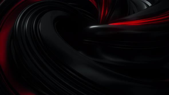 Abstract Twisted Black Formation Background  With Red Streaks Loop
