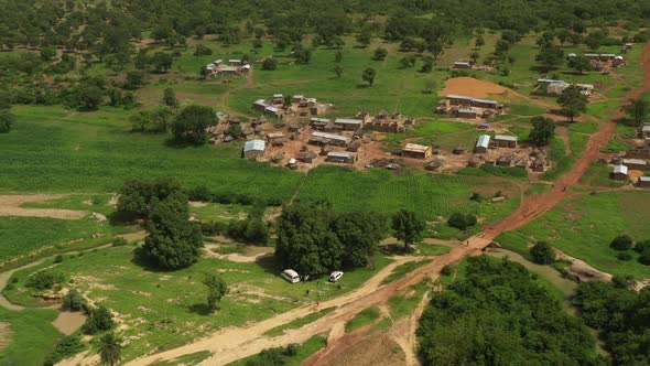 Africa Mali Village And Forest Aerial View 8