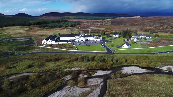 Birds Eye View of a Distillery in Dalwhinnie alt
