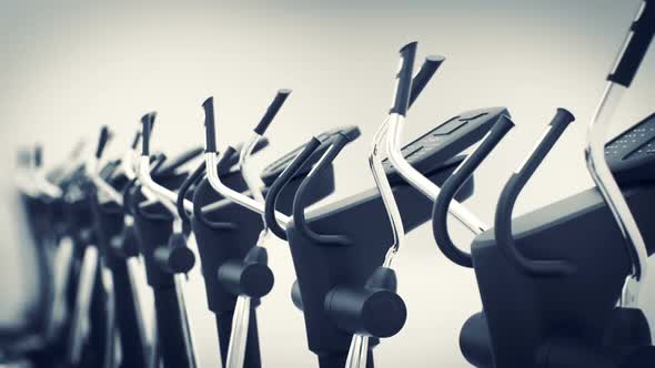 Endless virtual animation of cross trainers regular movement. Loopable. HD alt