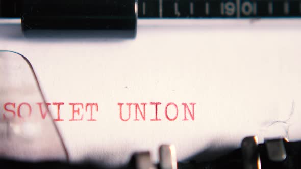 Typing "SOVIET UNION KGB" on an Old Typewriter with Sound