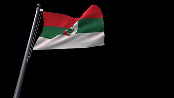 Augsburg City  Flag (Germany) With Alpha Channel 4K alt