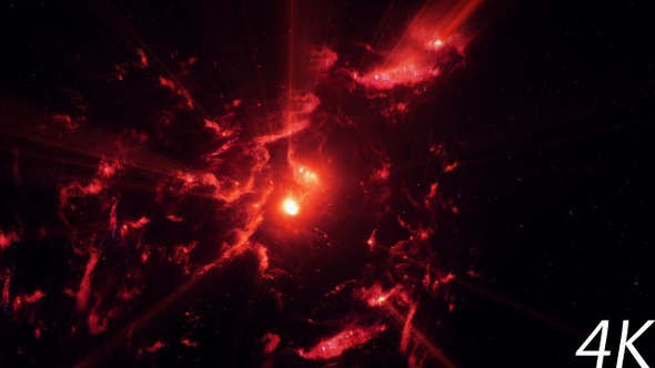 Nebula with Light Rays