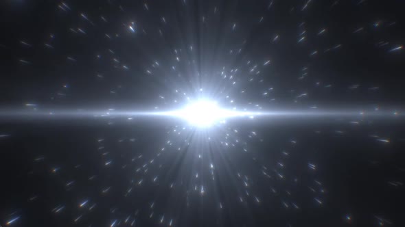Giant Quasar Star Emits Glow Energy Particles in Deep Outer Space - 1080p alt