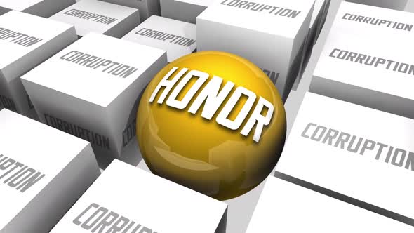 Honor Vs Corruption Integrity Fighting Fraud Opposites 3d Animation alt