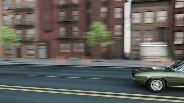 Classic Sports Car Driving On The City alt